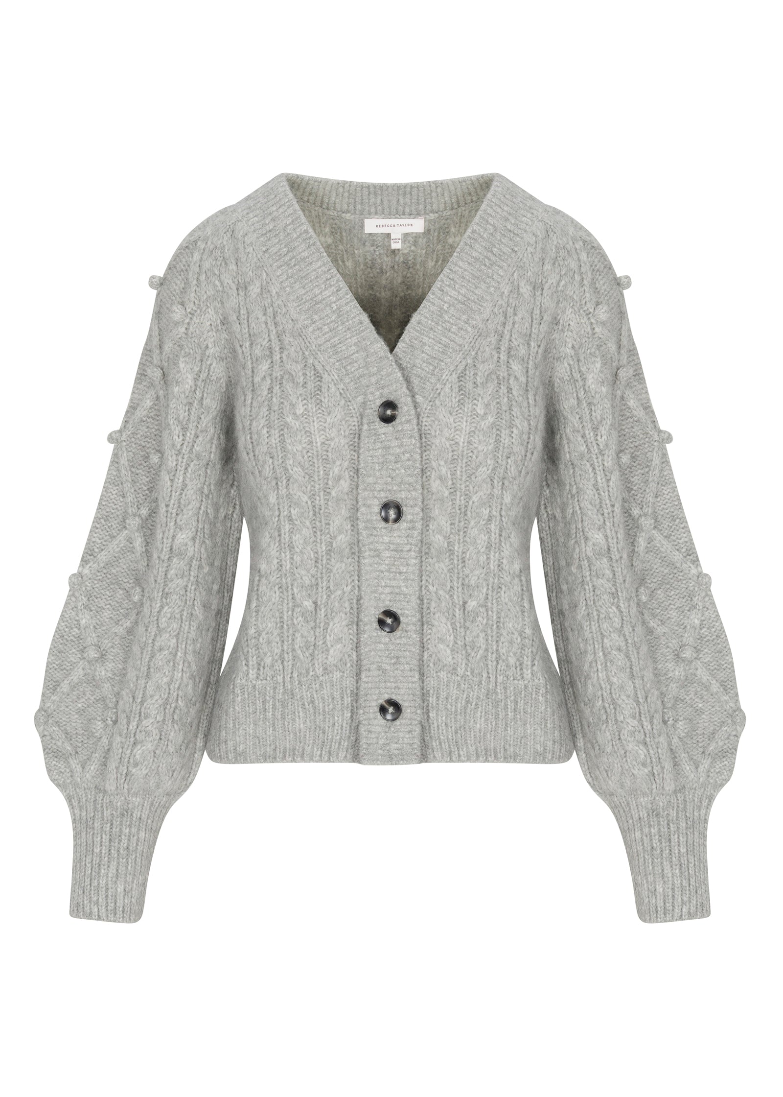 Petra Cardigan in Light Grey by Rebecca Taylor