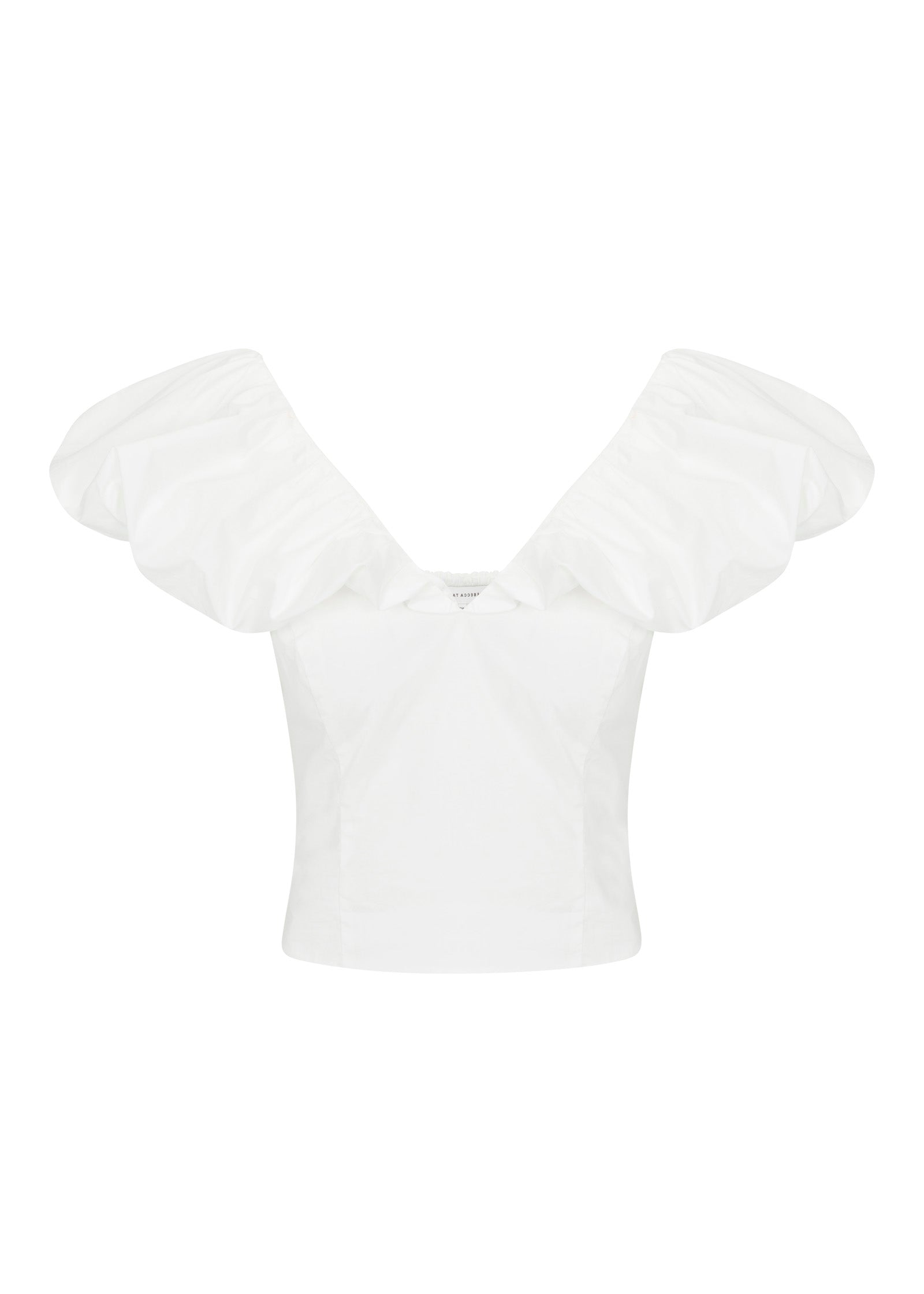 Yara Poplin Top in Milk by Rebecca Taylor