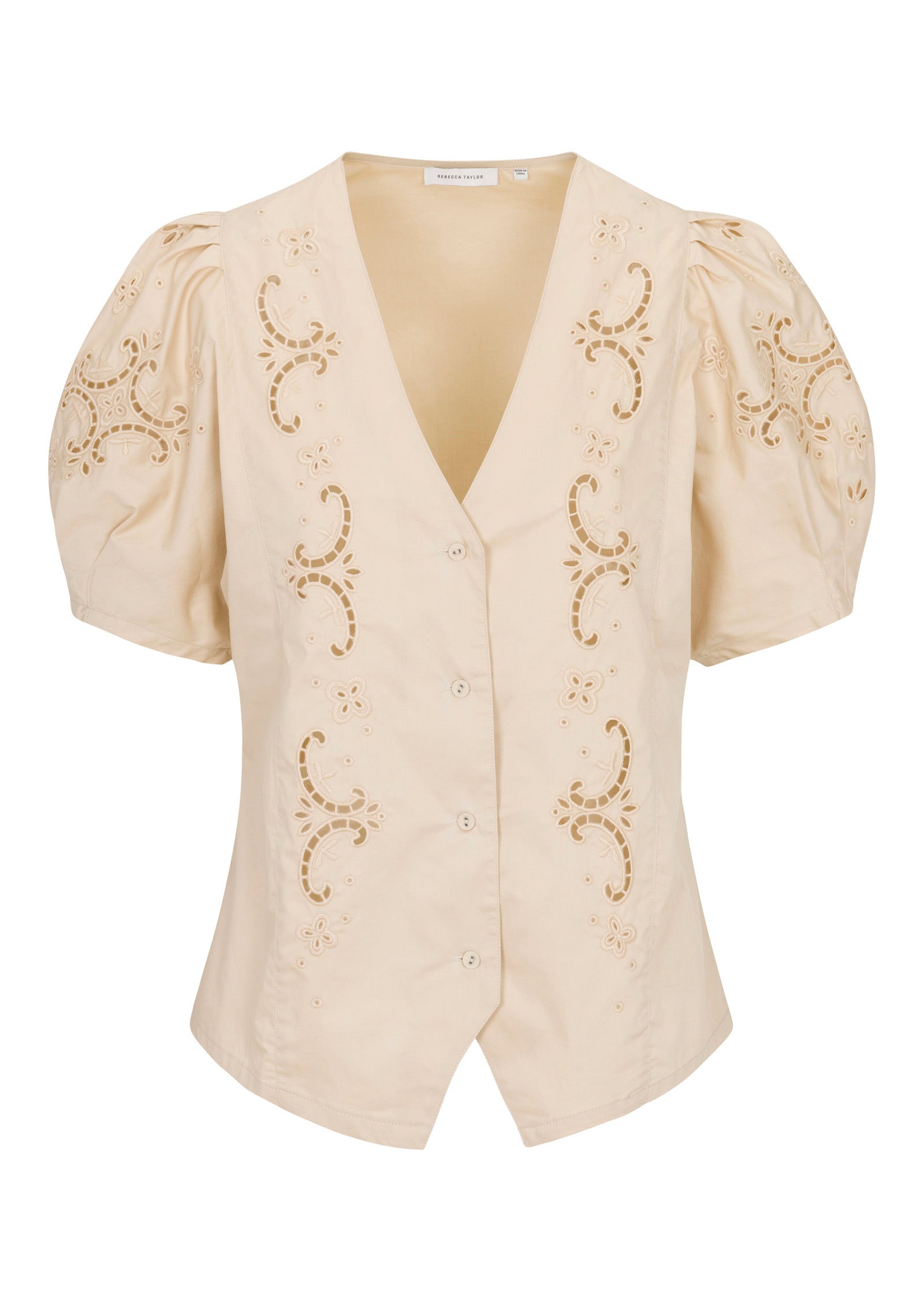 Raquel Twill Shirt in Latte by Rebecca Taylor