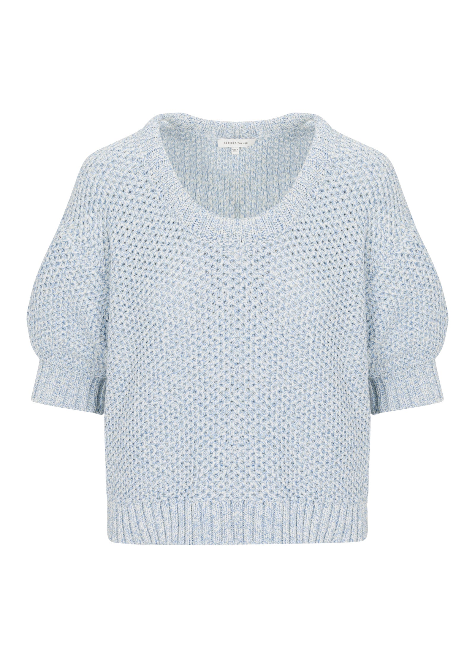 Thea Knit Sweater in Ivory Multi by Rebecca Taylor