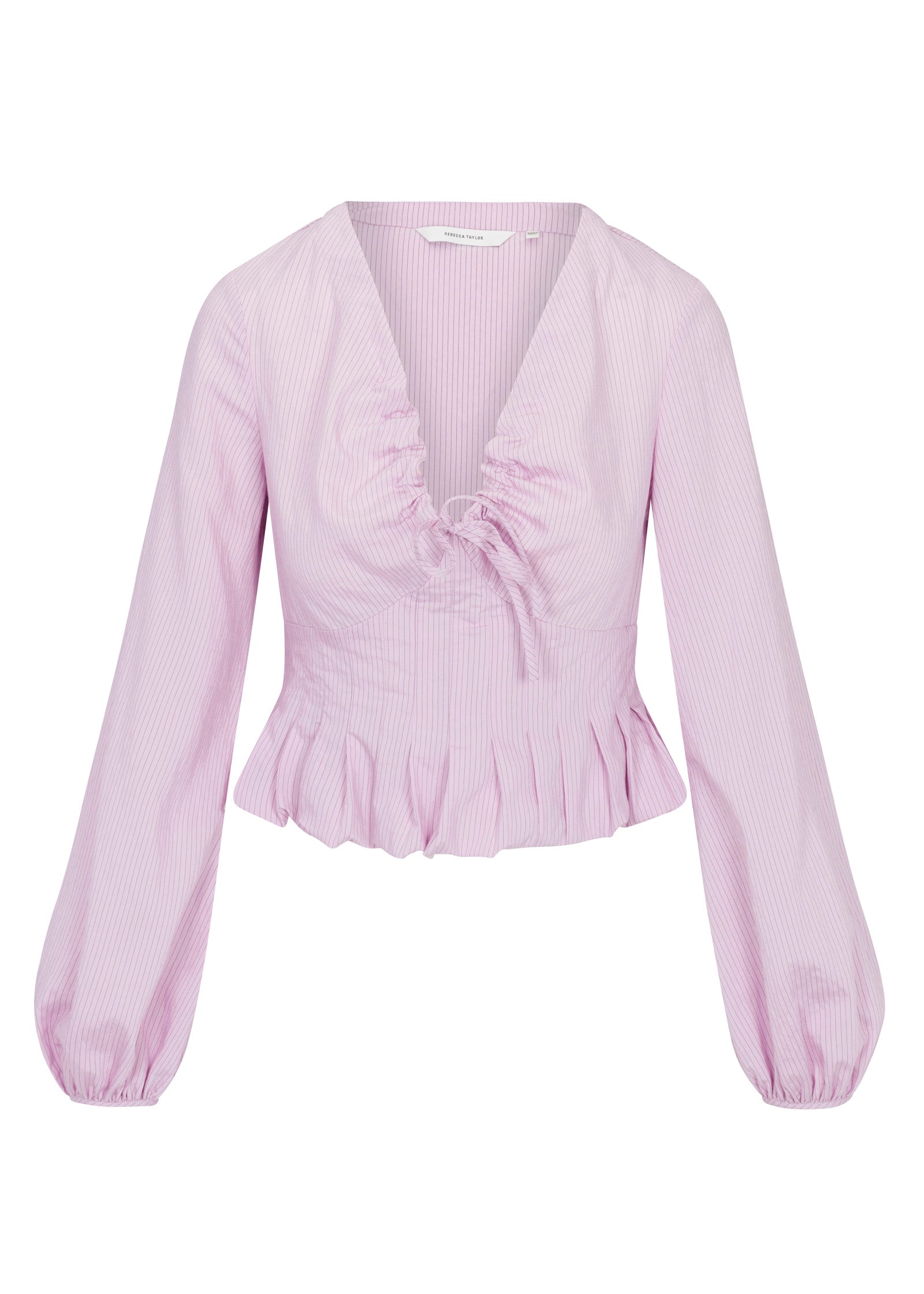 Allegra Stripe Blouse in Wisteria by Rebecca Taylor