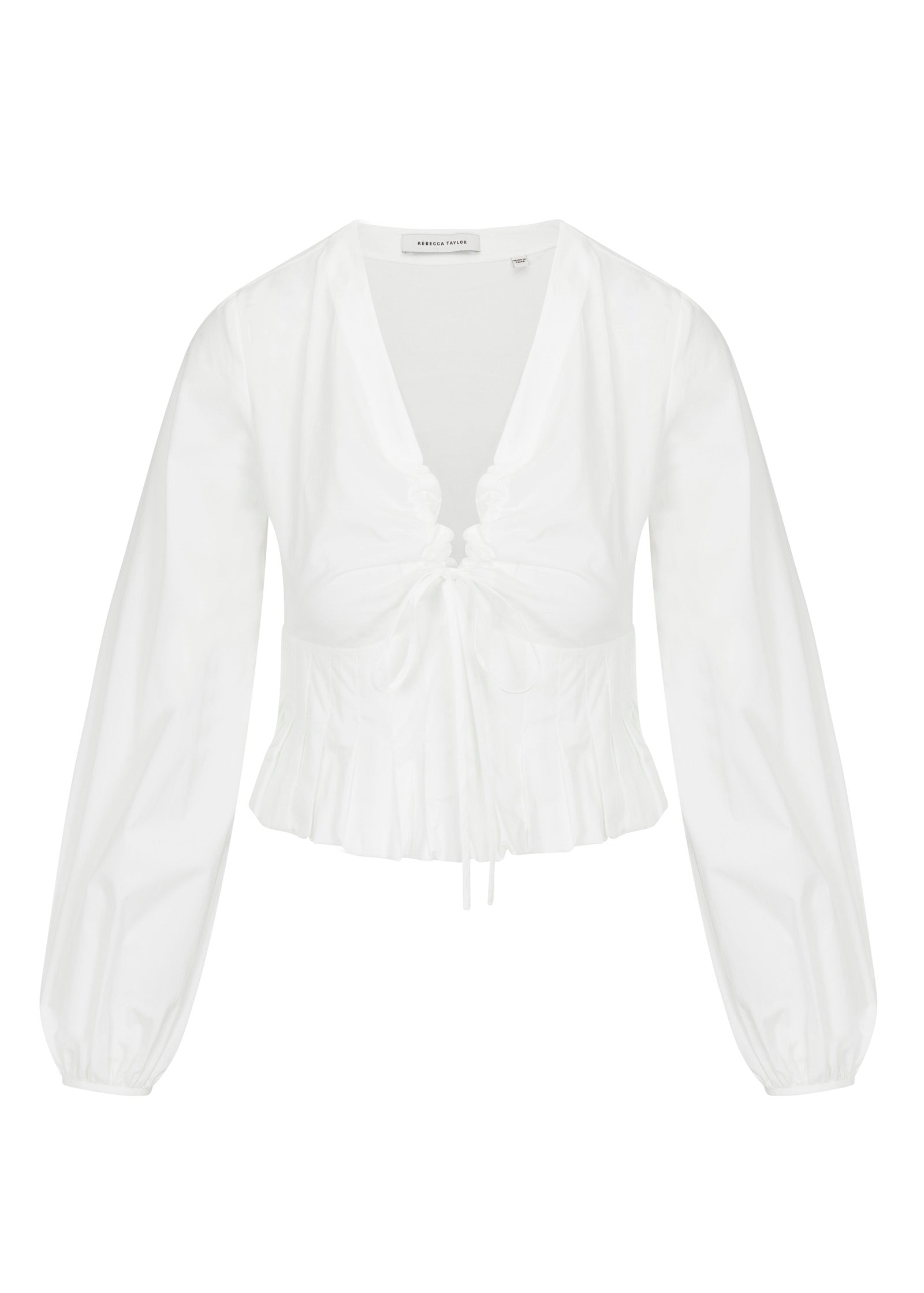 Yara Poplin Blouse in Milk by Rebecca Taylor