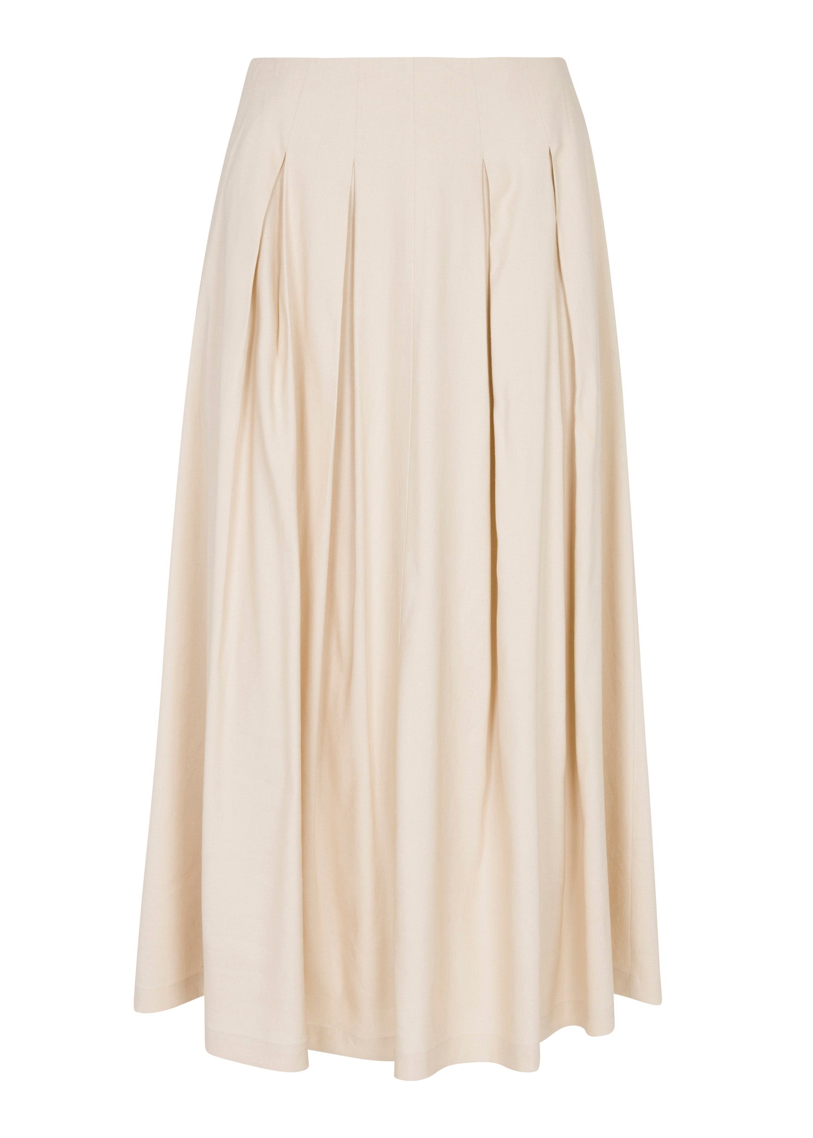 Beatrice Stretch Linen Skirt in Sand by Rebecca Taylor