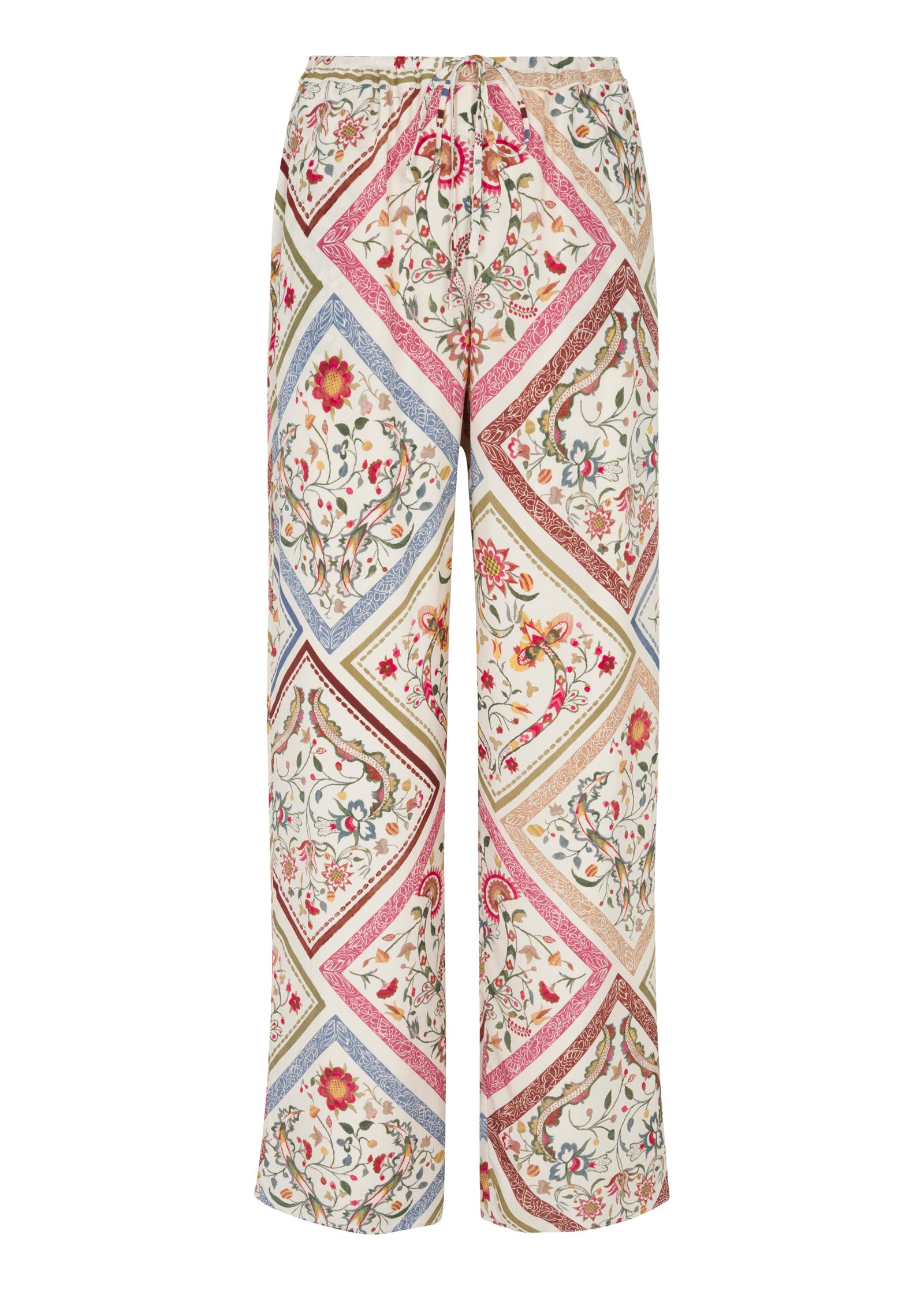 Irie Silky Pant in Montage Floral Ivory Combo by Rebecca Taylor