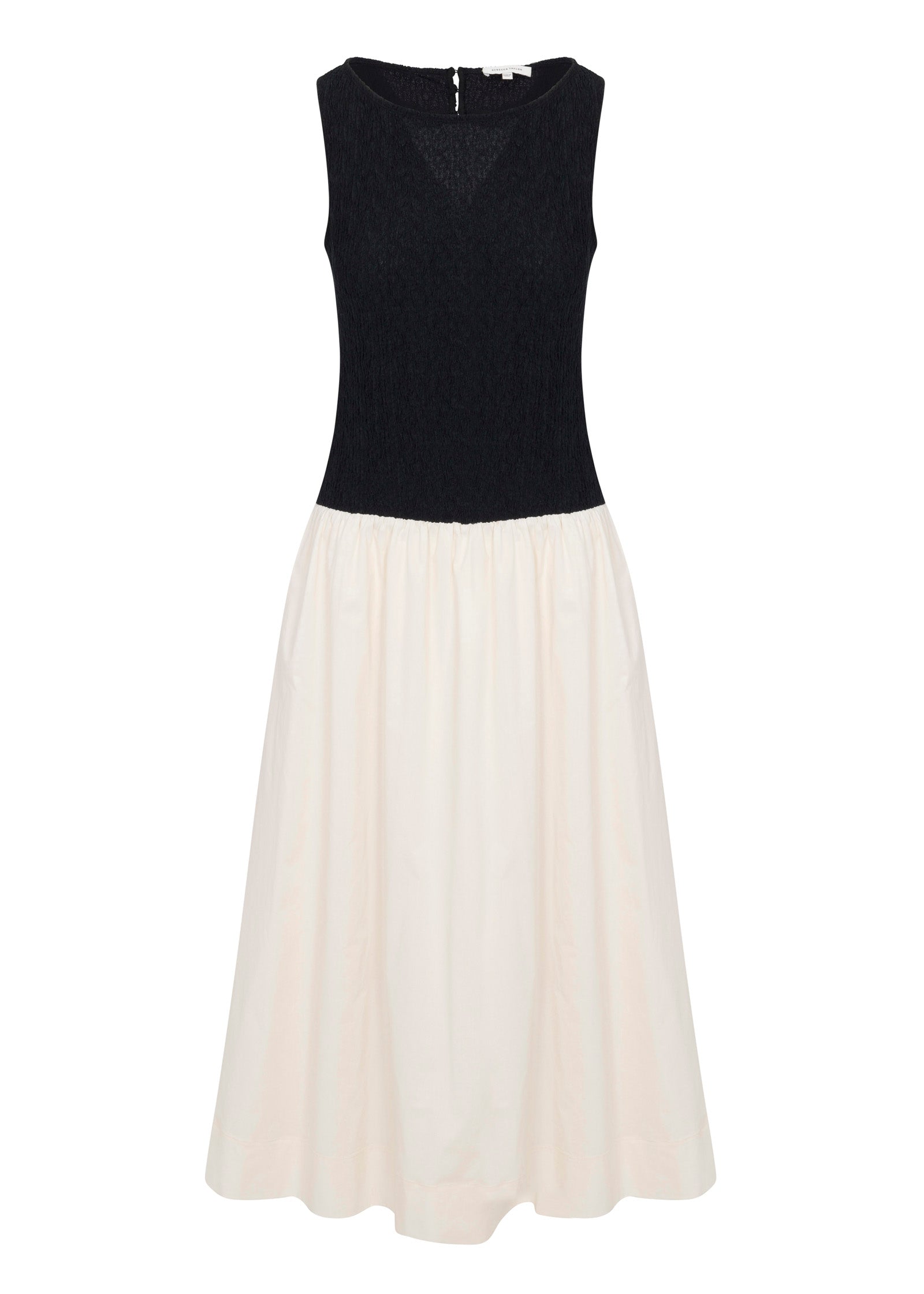 Reese Mixed Media Dress in Black by Rebecca Taylor