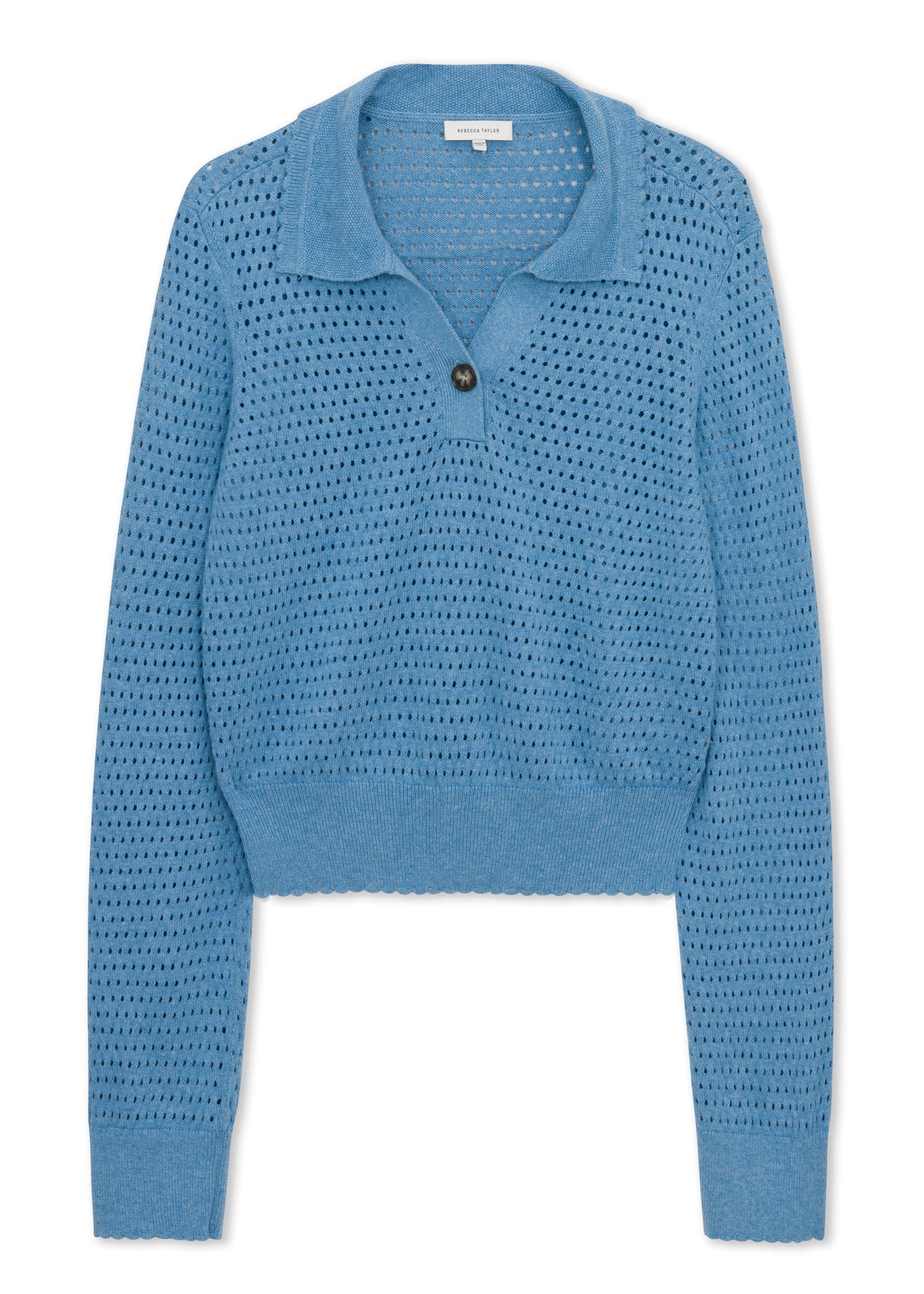 Fern Knit Sweater in Cameo Blue by Rebecca Taylor