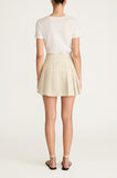 Painterly Windowpane Pleated Faille Skirt