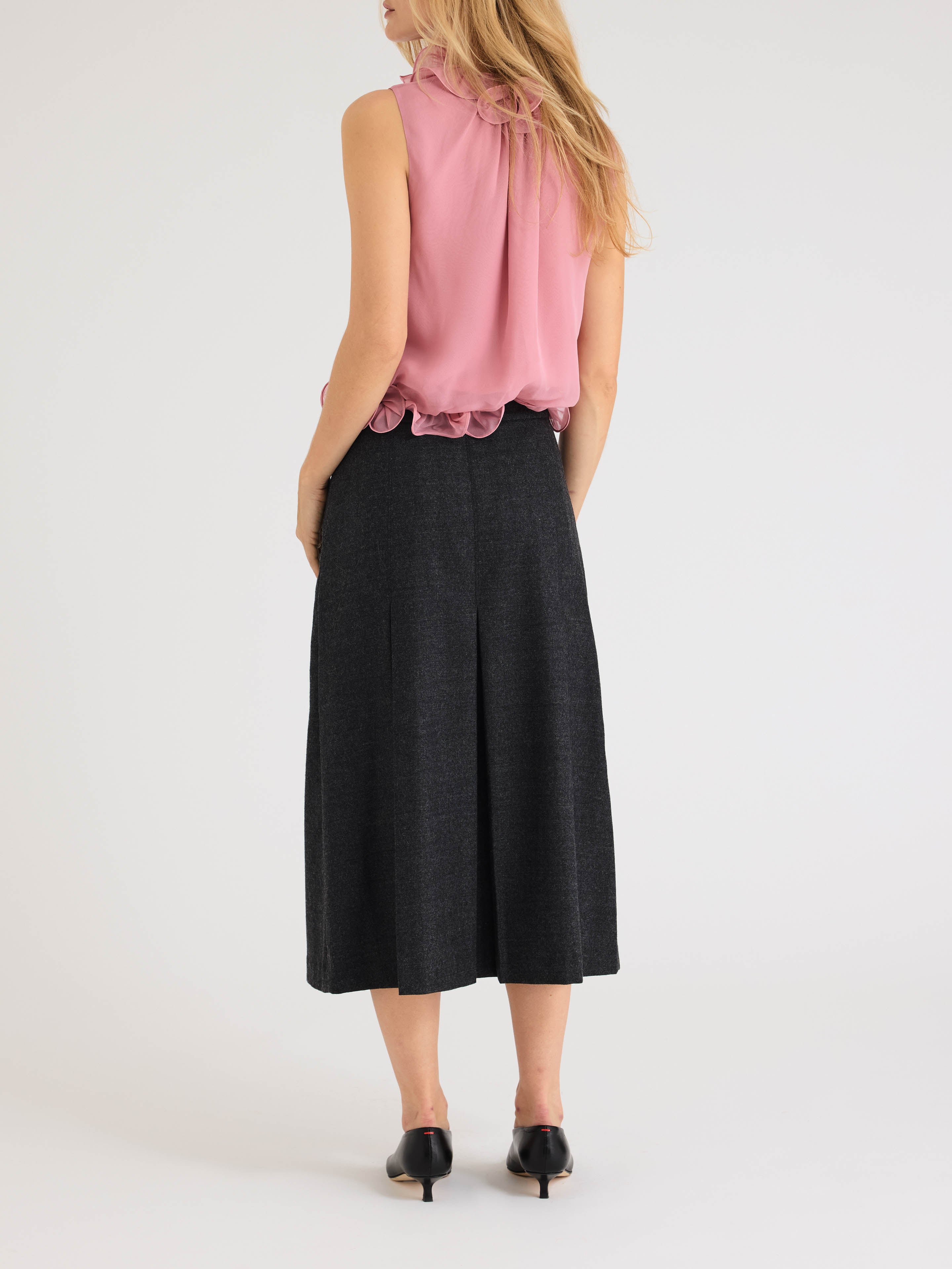 Pink Sleeveless Viscose Blouse Sarita Top in Foxglove by Rebecca Taylor