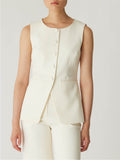 Refined Suiting Button Front Vest