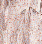 Violet Fleur Belted Silk Dress Violet Fleur Belted Silk Dress
