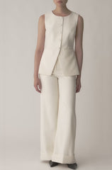 Refined Suiting Button Front Vest