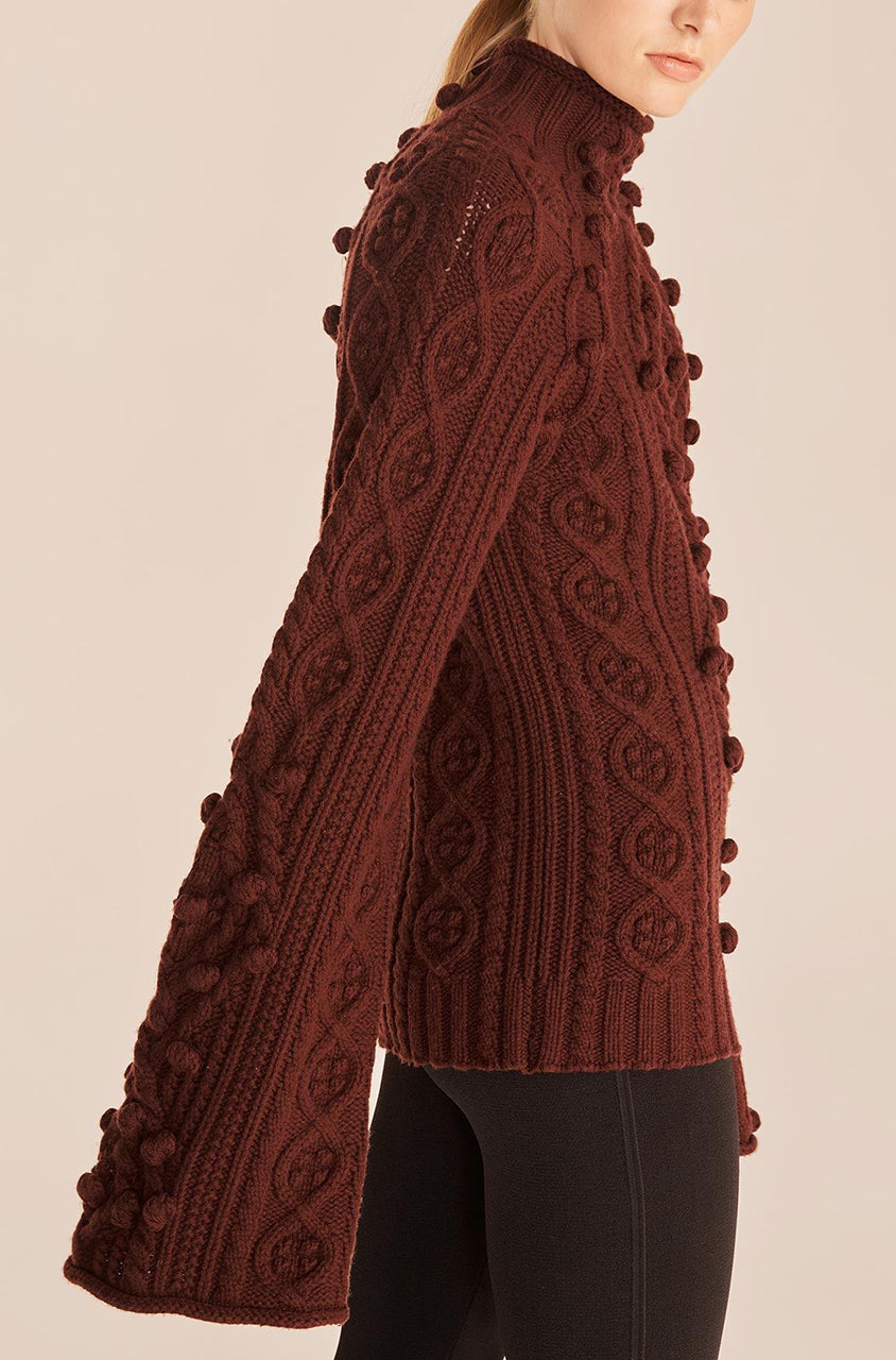 Bauble Tneck in Rich Mahogany by Rebecca Taylor