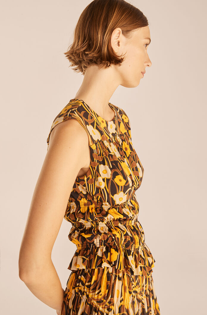 Daphne Fleur Mesh Shell in Daphne Fleur Black Combo by Rebecca Taylor