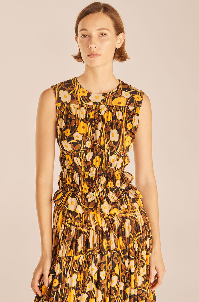 Daphne Fleur Mesh Shell in Daphne Fleur Black Combo by Rebecca Taylor