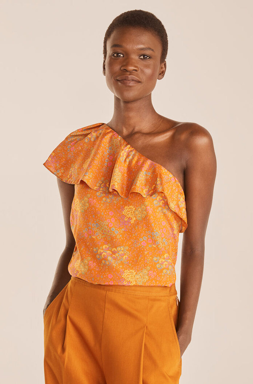 Isabelle Top in Isabelle Fleur Burnt Orange Combo by Rebecca Taylor