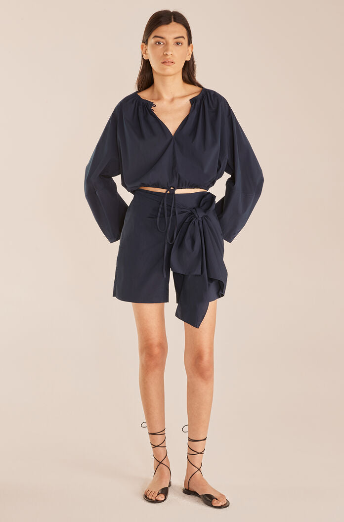 Poplin Skort in Marine Blue by Rebecca Taylor