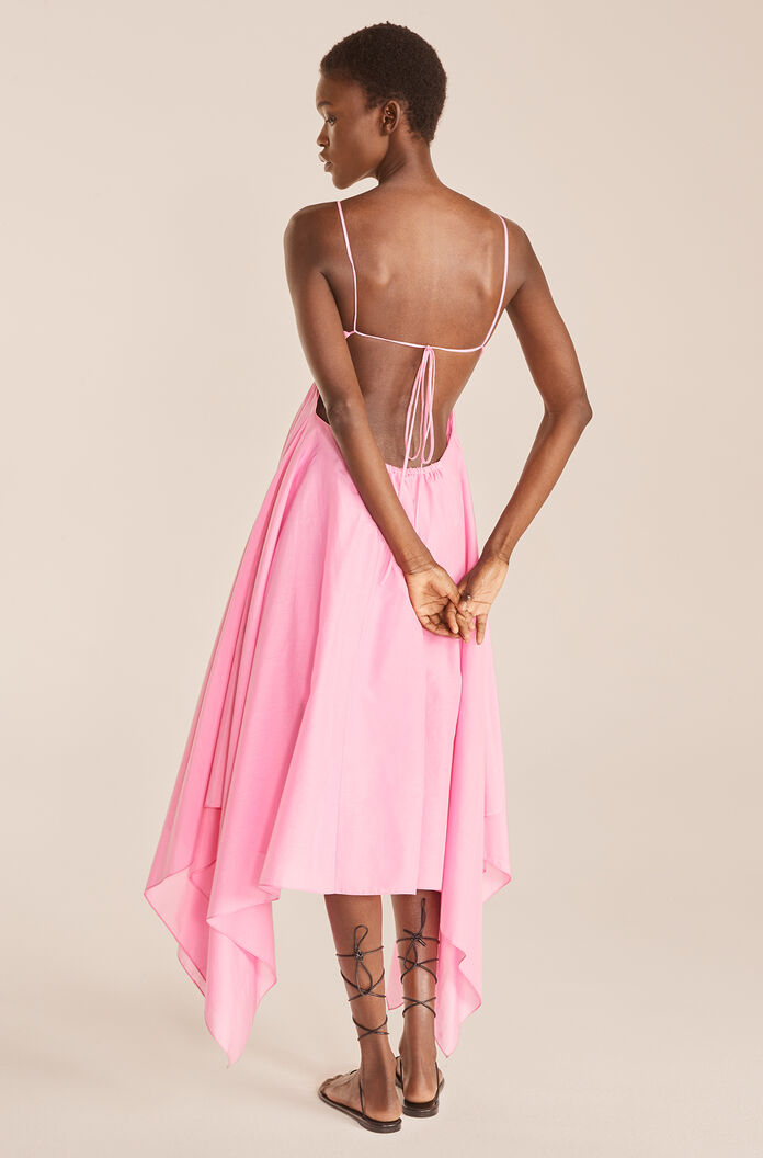 Handkerchief Dress in Flamingo Pink by Rebecca Taylor