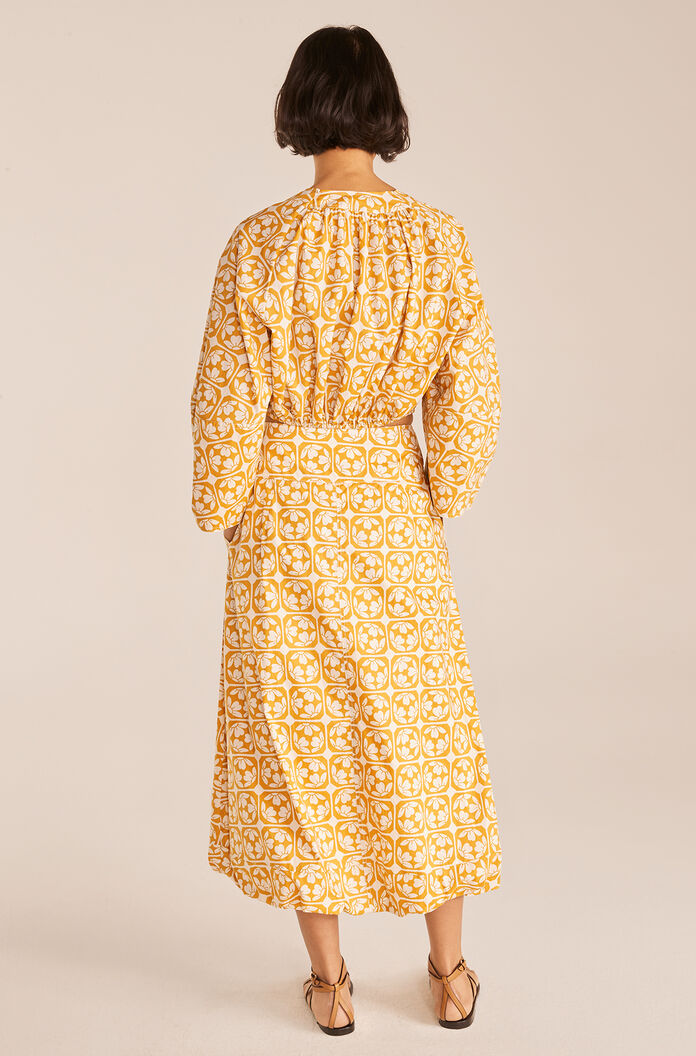 Lattice Fleur Poplin Skirt in Lattice Fleur Honey Combo by Rebecca Taylor