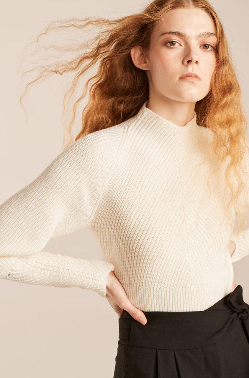 Backless Mock Neck in Poplin by Rebecca Taylor