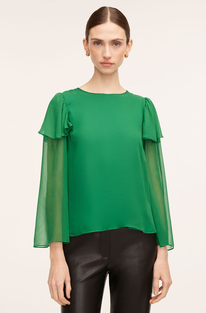 Ruffle Silk Chiffon Blouse