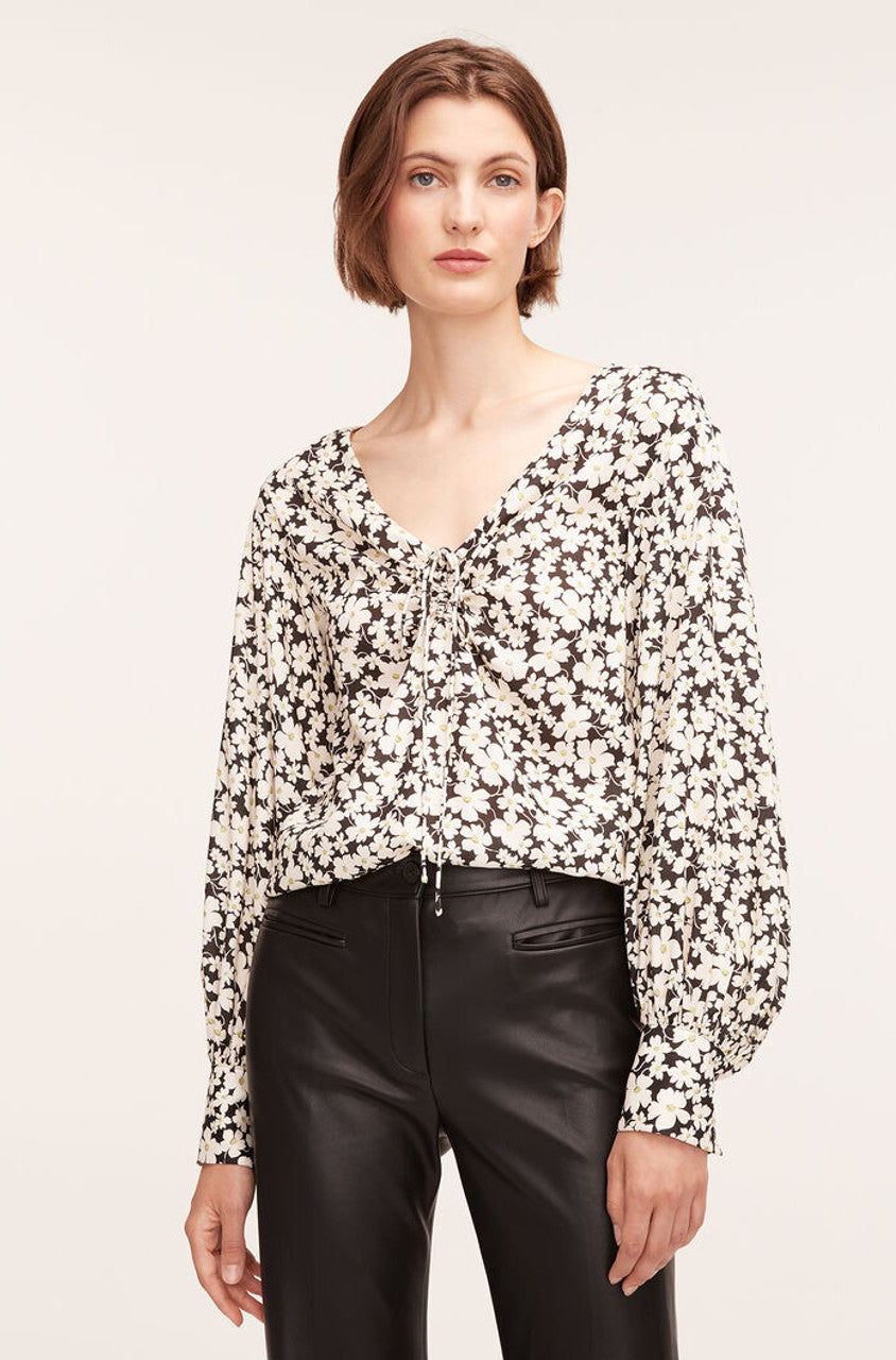 Paige Fleur Drawstring Long Sleeve Blouse