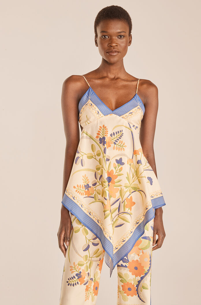 Phoenix Top in Phoenix Fleur Coral Combo by Rebecca Taylor