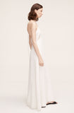 Rumpled Stripe Halter Dress