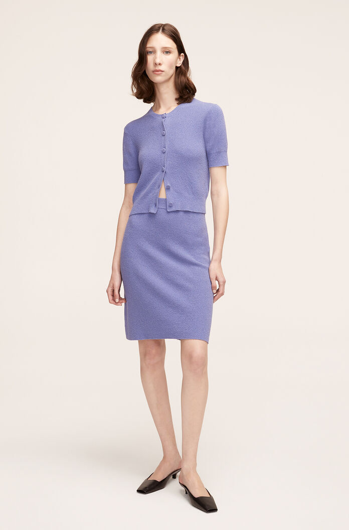 Mini Bouclé Skirt in French Blue by Rebecca Taylor