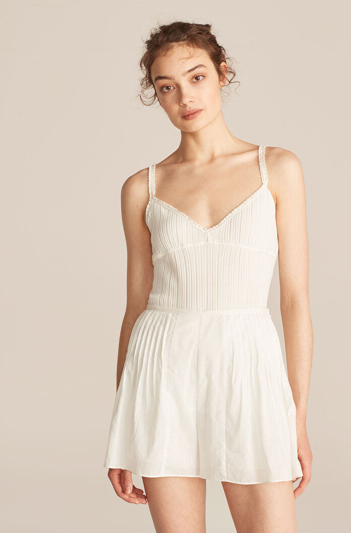 Cotton Voile Short in White by Rebecca Taylor