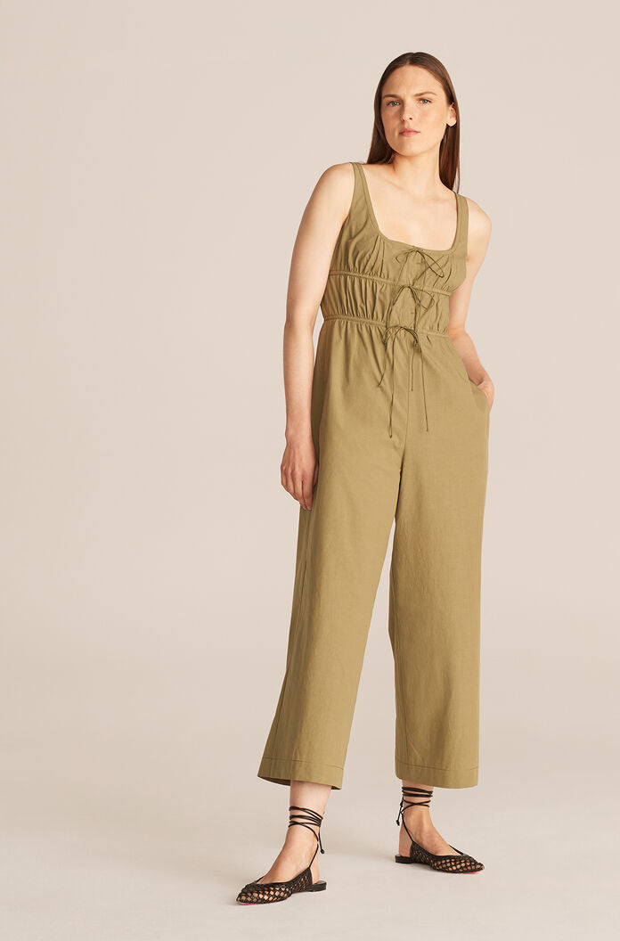 Full-Length Poplin Romper