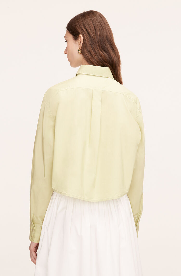 Poplin Long Sleeve Blouse in Matcha by Rebecca Taylor