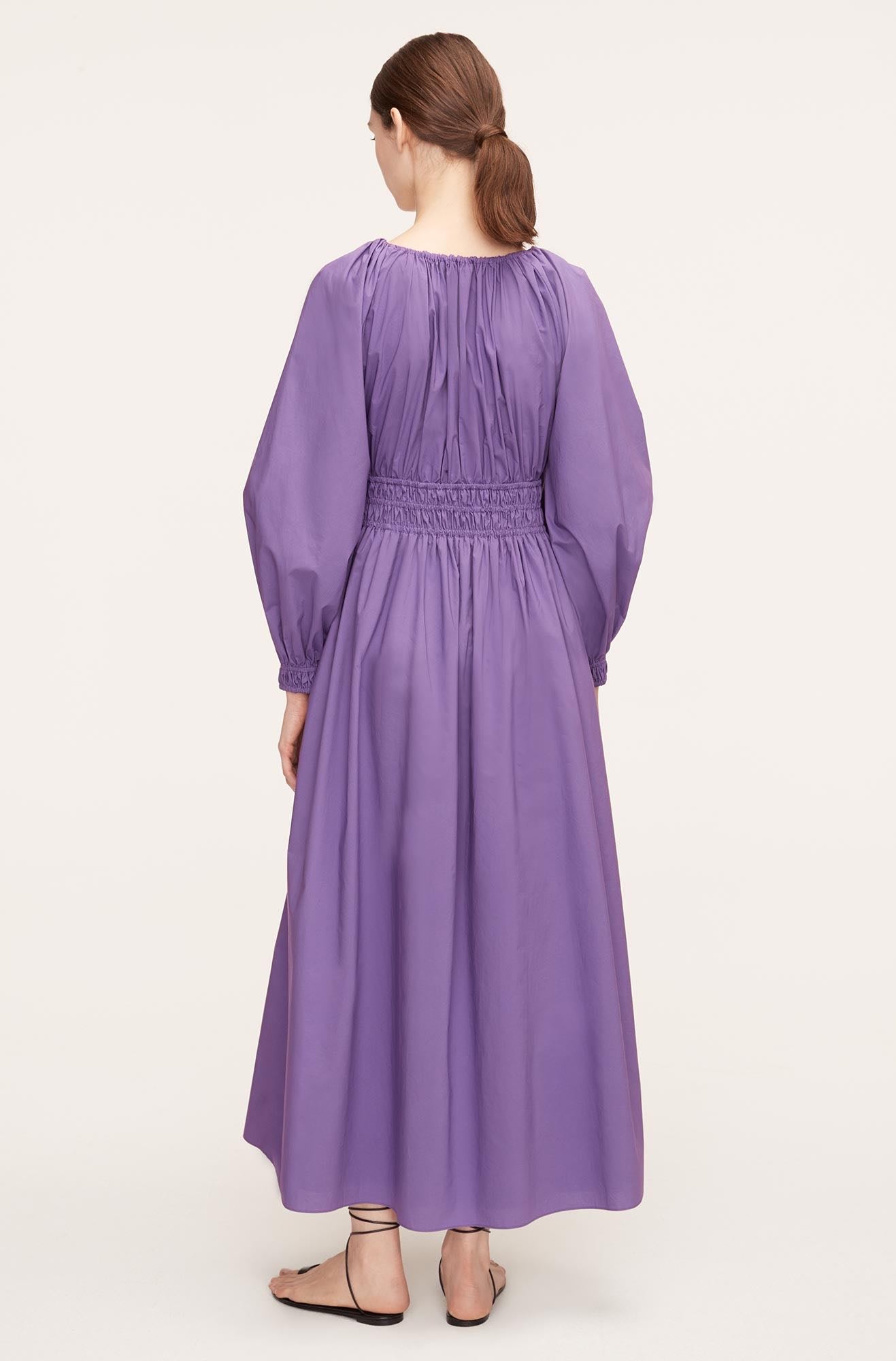 Poplin Smocked Waist Dress in Fox Glove by Rebecca Taylor