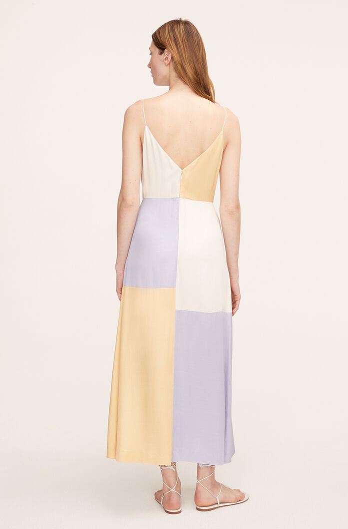 Color-Blocked Twill Dress