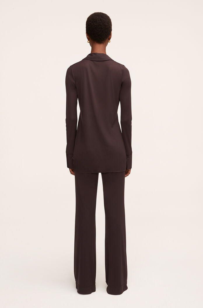 Mesh Pull-On Pant in Walnut by Rebecca Taylor