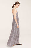 Violet Fleur Silk Halter Dress