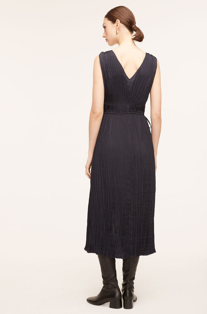 Button Front Dress in Dark Navy by Rebecca Taylor
