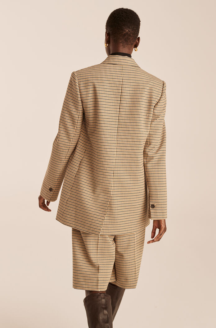 Three Button Blazer in Military Green Combo by Rebecca Taylor