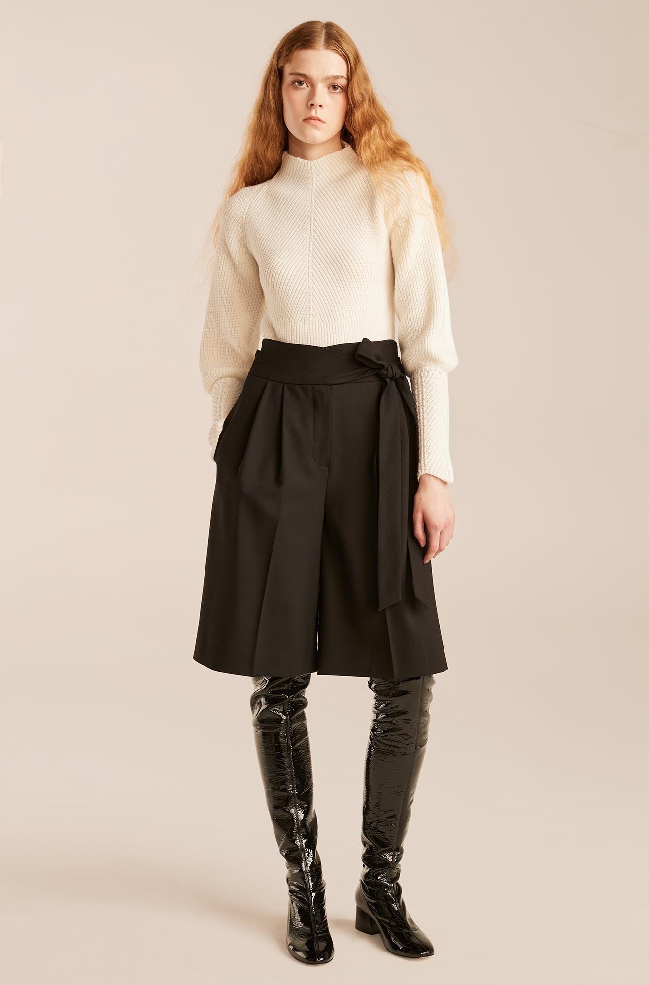Backless Mock Neck