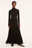 Pleated Knit Mock Neck Dress