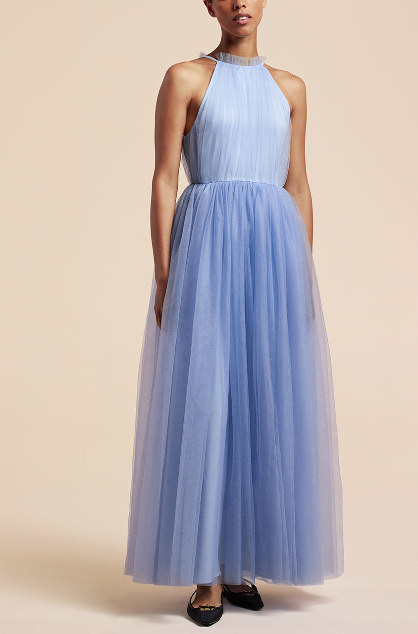 Tulle Halter Neck Gown