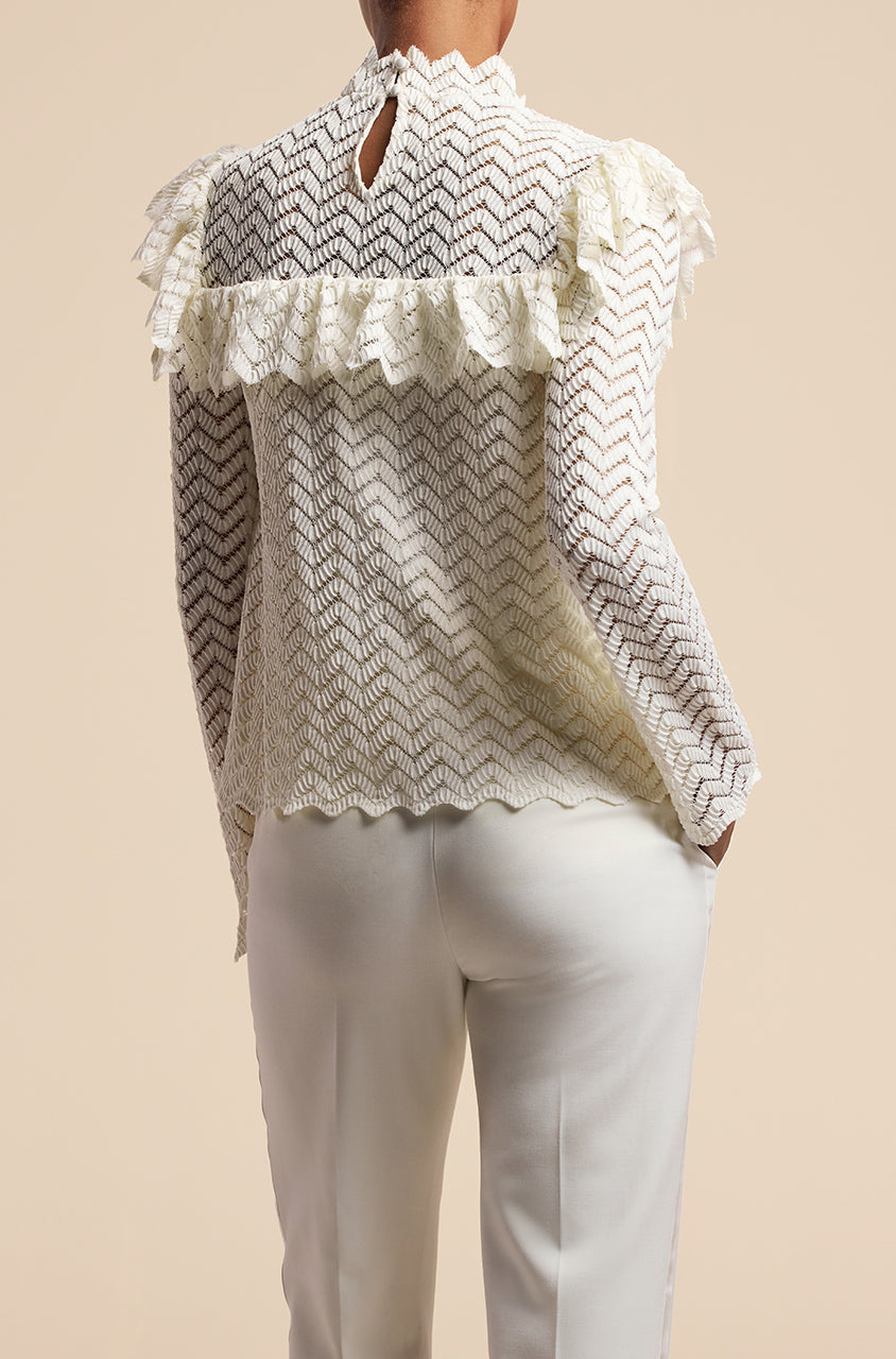 Chevron Lace Top