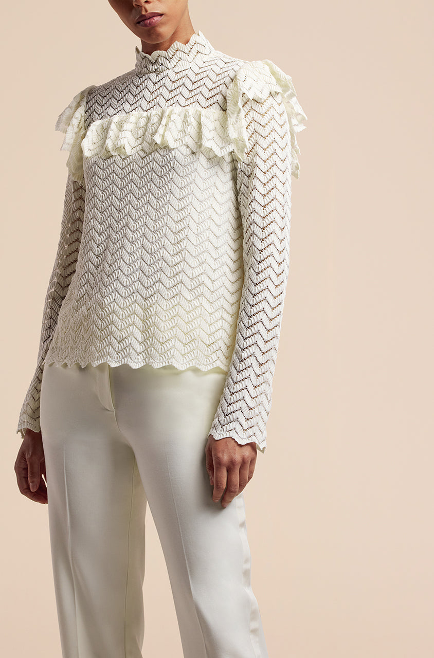 Chevron Lace Top