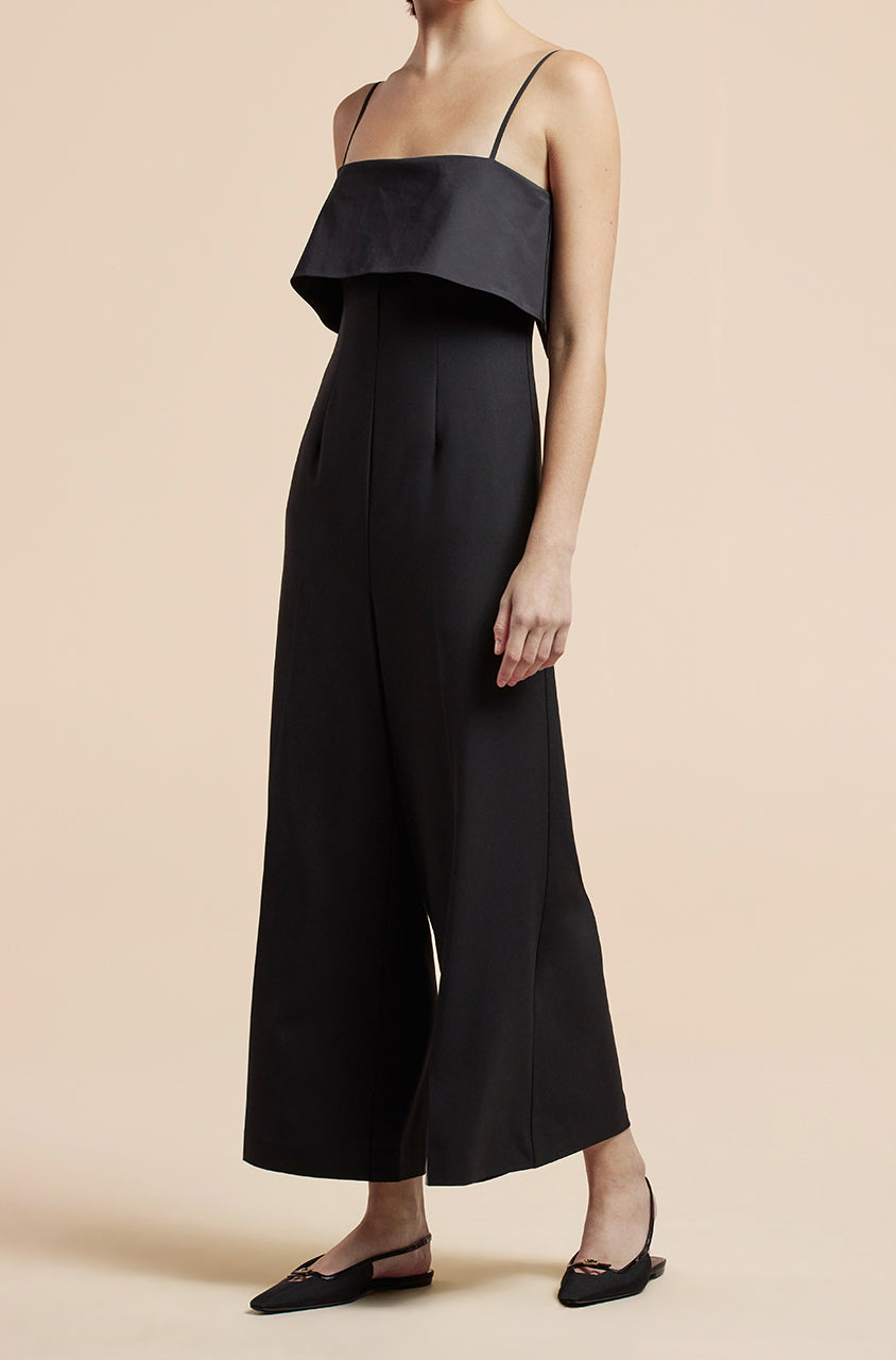 Tuxedo Wide Leg Jumpsuit