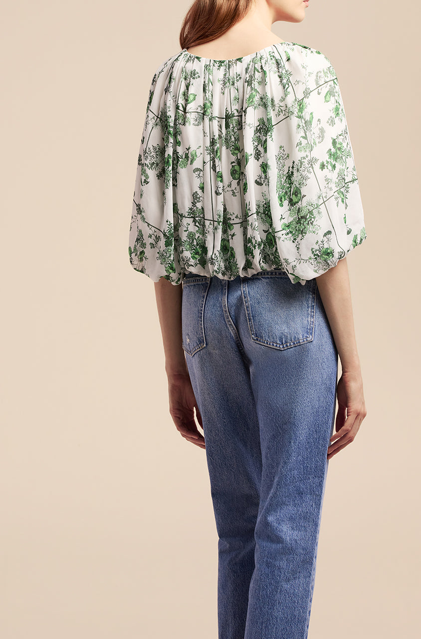 Conservatory Fleur Bubble Top in Conservatory Fleur Snow Combo by Rebecca Taylor