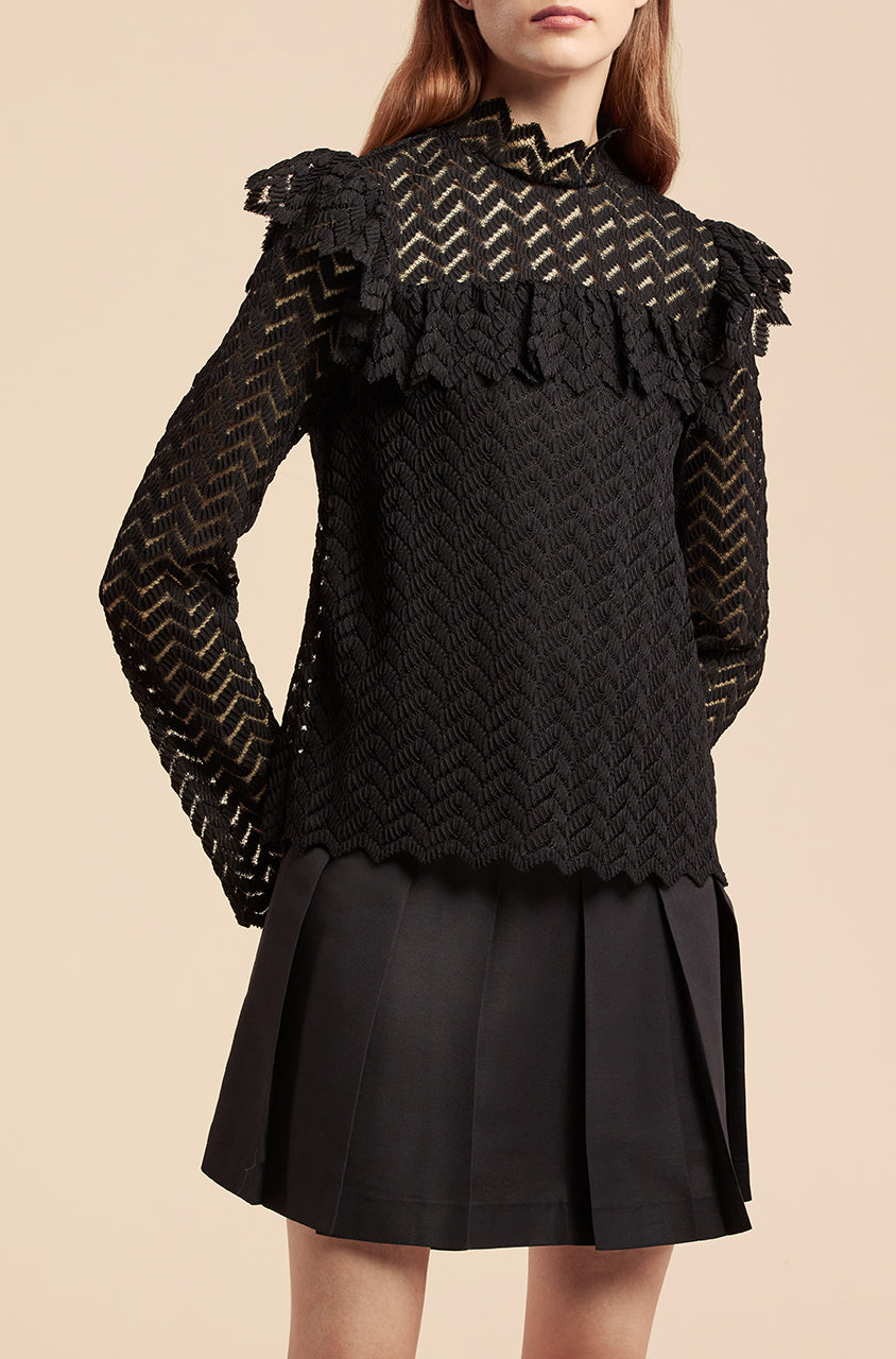 Chevron Lace Top