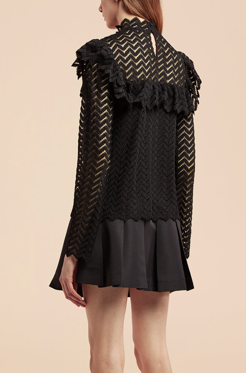 Chevron Lace Top