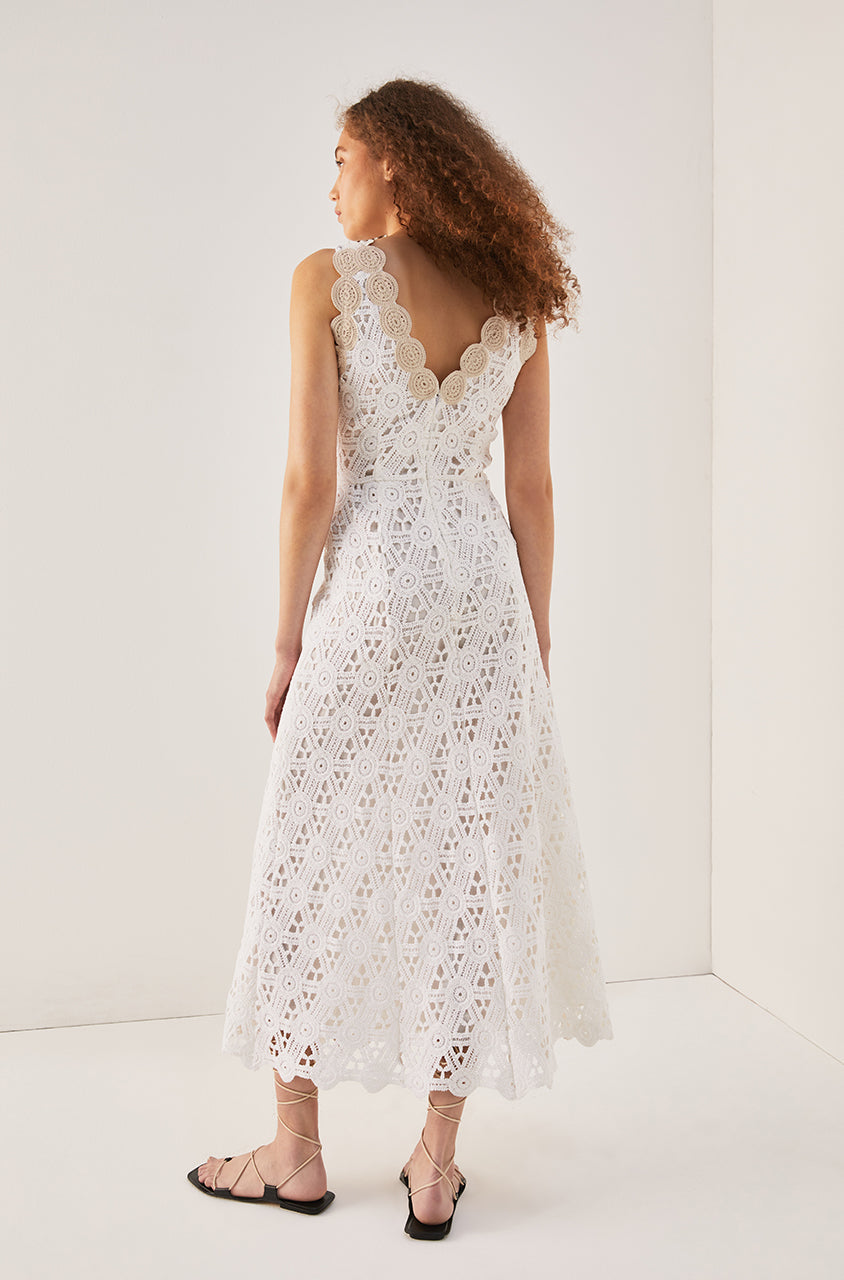 Macrame Midi Dress
