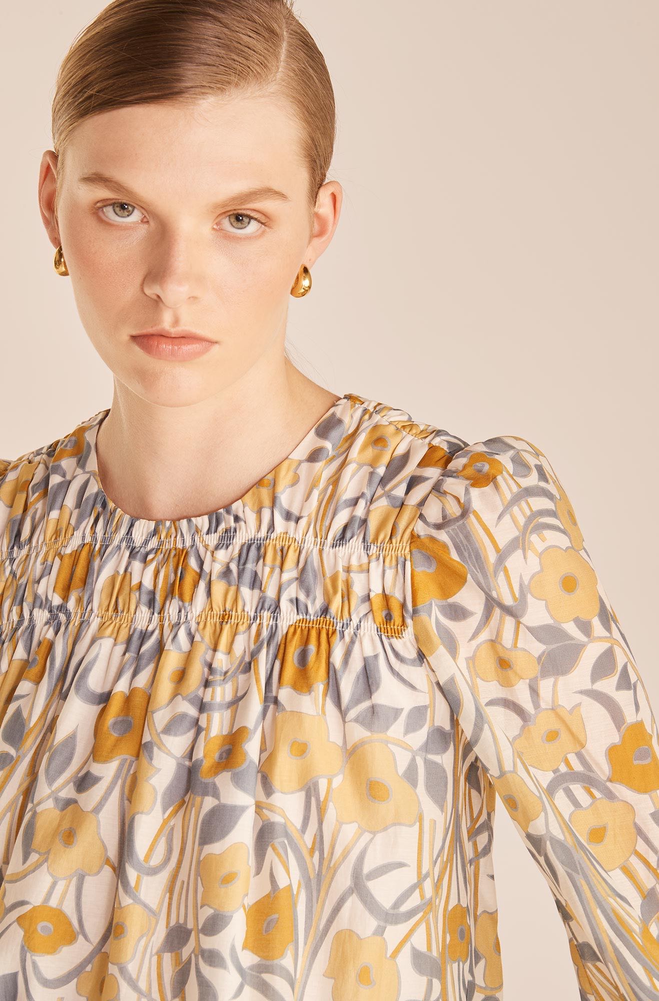 Daphne Fleur Blouse in Daphne Fleur Buttercream Combo by Rebecca Taylor