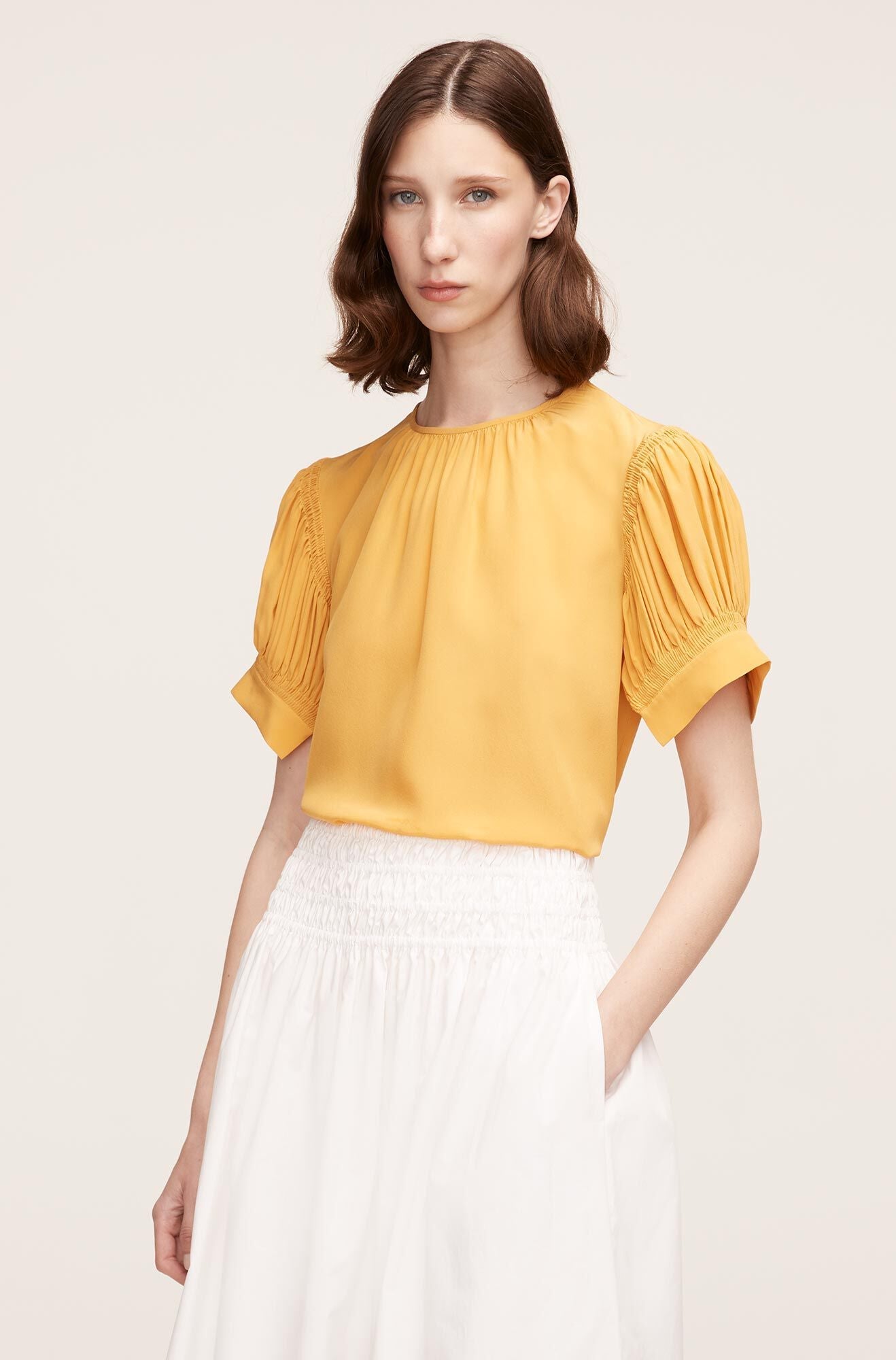 Short Sleeve Cdc Blouse in Zinnia by Rebecca Taylor