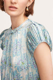 Astera Fleur Pleated Puffed Sleeve Dress